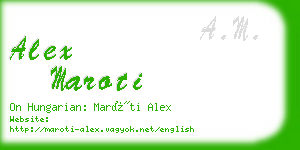 alex maroti business card